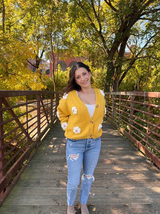 You're Enough Floral Cardigan